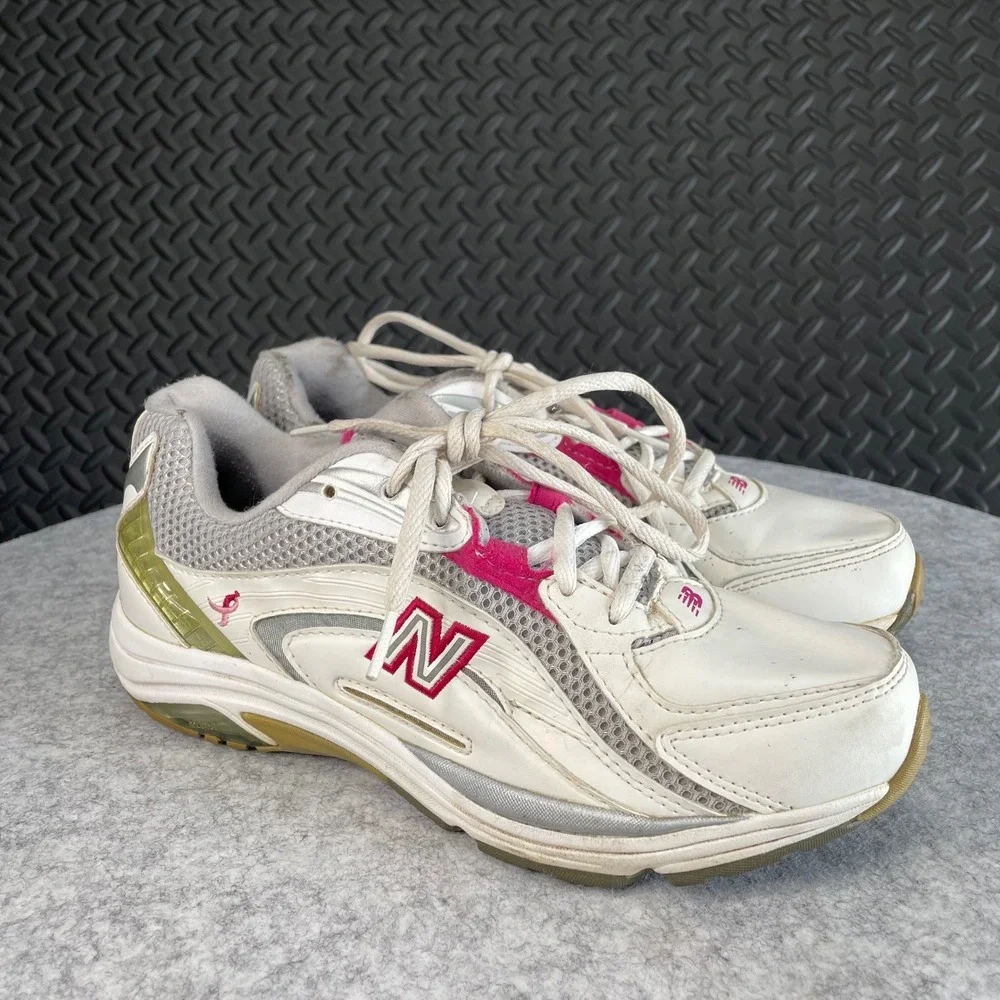 New Balance 846 Breast Cancer White Pink Made In USA WW846KM Women‎ Shoe Sz 8.5